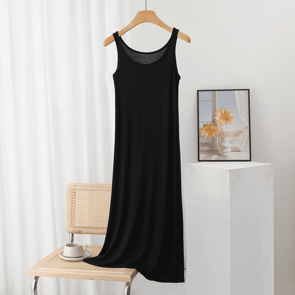 WCJM Women Short Sleeve Sleepwear Camisole Dress for Women In Plus Size with a Base Skirt and Thin Nightgown