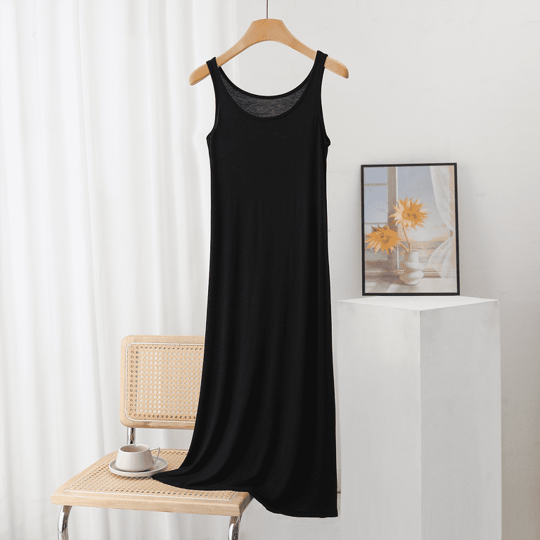 knee length dresses for ladies Full Lined Natural Maxi Slip Dress