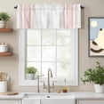 thumbnail image 2 of Colorful Stripes Valance Curtain Pink Wood Texture White Window Valances Rod Pocket Short Curtains Window Treatments for Kitchen Bedroom Bathroom Laundry 54" x 18", 2 of 9