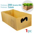 thumbnail image 1 of 1PC 6 Colors 3 Sizes 1MM Thickness Square Fabric Grow Bags Economic Pots with Handles Garden Planting Containers for Flowers60x30x20cm He Qiyong unisex, 1 of 2