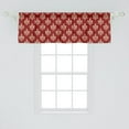 thumbnail image 2 of Ambesonne Fleur De Lis Window Valance, Vintage Swirling Deco, 42" x 18", Peach and Vermilion, 2 of 3