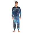 thumbnail image 3 of FORMRS Onesies Pajama for Adults Unisex Hoodie Winter Jumpsuit One Piece Sleepwear, Sizes S-2XL, Floral Occean, 3 of 7