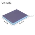 thumbnail image 2 of Uxcell Medium Grit 220 Grit Sanding Block Pad 4.72" x 3.86" x 0.47" Size Blue Sanding Sponge 8Pack, 2 of 5