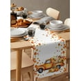 thumbnail image 3 of Table Runners 70 Inches Long Dress Scarves, Orange Thanksgiving Farmhouse Coffee/Dining/Kitchen Table Decor, Holiday Table Runner, Fall Truck Pumpkins Maple Leaves 13x70 Inch, 3 of 7
