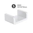 thumbnail image 2 of 2 Pcs Plastic Wall Shelf, White Floating Shelf 17/32 cm, White Wall Shelf, No Drilling, for Bathroom Kitchen, 2 of 4