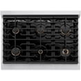 thumbnail image 2 of ZLINE Autograph Edition 36 in. 5.2 cu. ft. 6 Burner Gas Range with Convection Gas Oven in Stainless Steel with White Matte Door and Matte Black Accents (SGRZ-WM-36-MB), 2 of 7