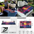 thumbnail image 4 of XYZCANDO Tropical Palm Tree Sunset 4 Piece Golf Cart Seat Covers Golf Cart Steering Wheel Covers Golf Cart Flags Hawaiian Golf Cart Decor Steering Wheel Cover Club Car Seat Covers Mini Flags Pink, 4 of 7