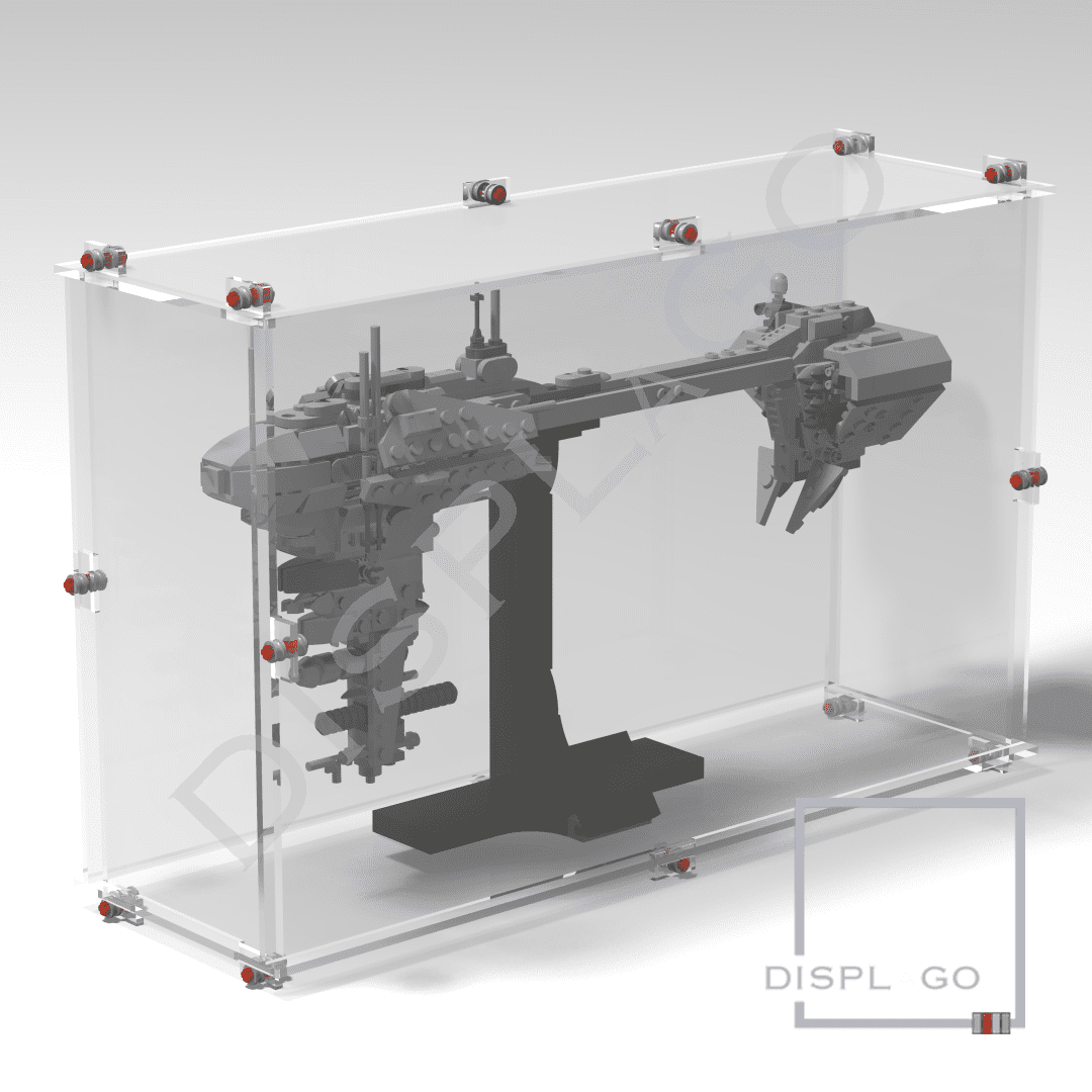 Display Case for LEGO® #77904 "Nebulon B-Frigate". Display case for minifigures. Star Wars® display case. Compatible LEGO® display.