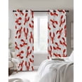 thumbnail image 4 of Red Lobster Blackout Curtains for Bedroom Living Room Darkening Curtains 90 Inch Summer Ocean Animal Minimalist Art Black Out Window Curtain Privacy Window Treatment Grommet Drapes 52"x90"x2, 4 of 9