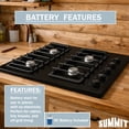 thumbnail image 7 of Summit 30" Gas Cooktop, 4-Burner, Electric Ignition, 115V, Black - TNL053I, 7 of 7