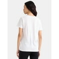 thumbnail image 3 of Time and Tru Women's Cotton Crewneck Tee with Short Sleeves, Size XS-XXXL, 3 of 5