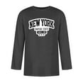 thumbnail image 2 of Big and Tall Shirts for Men 3/ 4 Sleeve Letter City Name T Shirts Comfortable Crewneck Solid Color Fit Tee Shirt Tops Large T Shirt Big Son for Men Western Medium L, 2 of 3