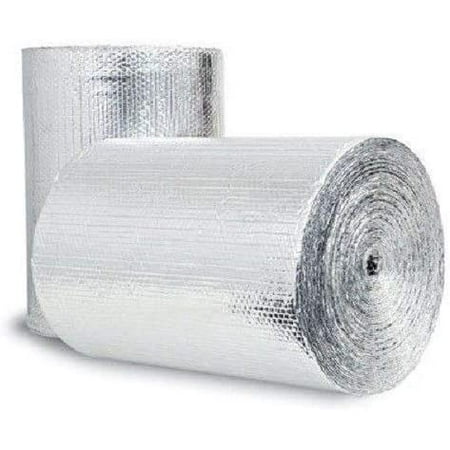

Double Bubble Reflective Thermal Aluminum Foil Radiant Heat Vapor Barrier Insulation: (16 X 10 Ft) Heavy Duty (Water Proof No Tear): Walls Windows Garages Attics Air Ducts HVAC Vehicle Etc