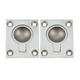 thumbnail image 3 of EeaseCA 3Pcs Stainless Steel Handle Pull Rings Sliding Door Knobs Invisible Buckle Pull Rings Cabinet Wardrobe Handle Drawer Handle (Silver), 3 of 7