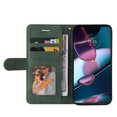thumbnail image 5 of Compatible Motorola Edge X30 Case, Leather Wallet Case Stand View Magnetic Clasp Book Flip Folio Phone Cover - Green, 5 of 5