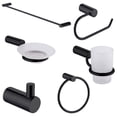 thumbnail image 1 of Juego De 6 Accesorios Para Baño Rubinett  Acero inóxidable 304 Negro Mate, 1 of 9