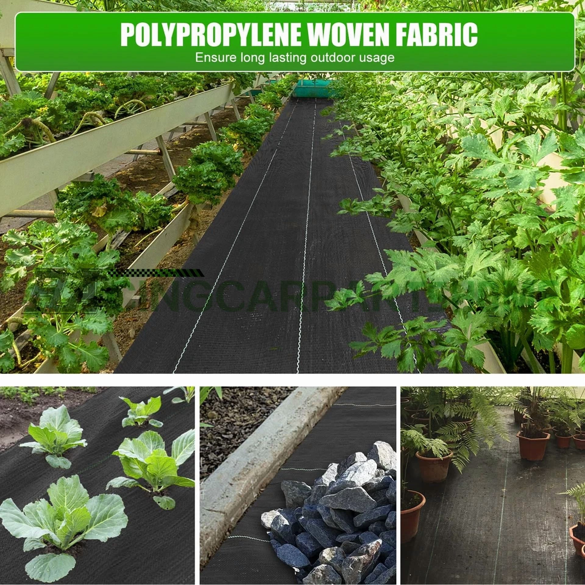 CRESTIN- 3Ft X 50Ft Weed Barrier Fabric Woven Ground Weed Cover 3.2 Ounce Landscape