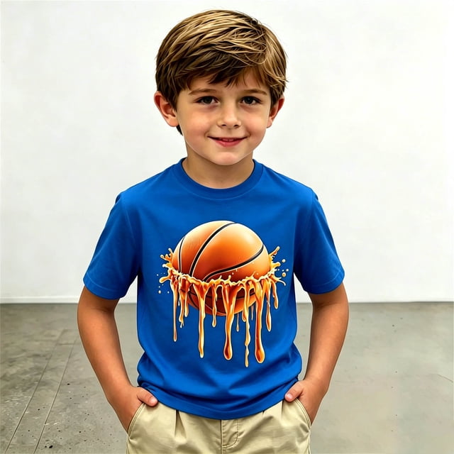 T-shirt Garçon Col Rond Enfants Manches Courtes Chemises pour Garçons Tenues d'Été Shorts pour Garçons 2T