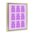 thumbnail image 4 of Stupell Industries Purple Ombre Candy Bears Food & Beverage Painting Gold Floater Framed Canvas Art Print Wall Art, 25 x 31, 4 of 10