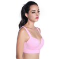 thumbnail image 2 of Women Girl's Sports Bras Racerback Bra Seamless Wireless Underwear Bra Full Coverage Outdoor Pink L, 2 of 7