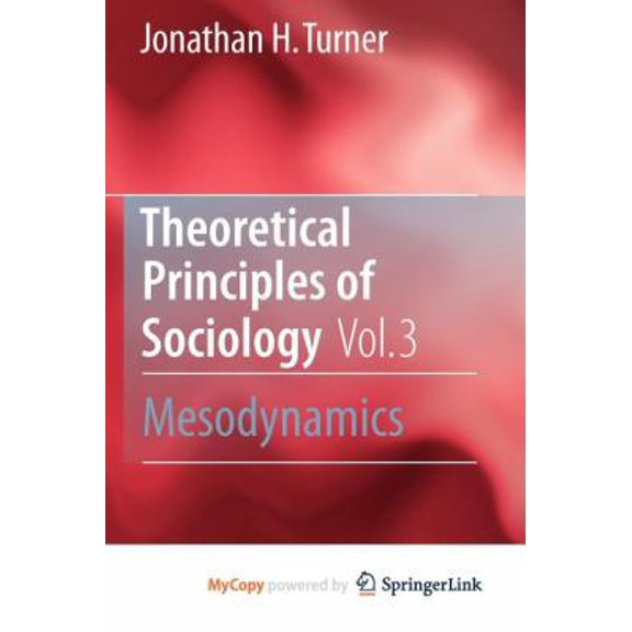 Pre-Owned Theoretical Principles of Sociology, Volume 3: Mesodynamics (Paperback) 1441962220 9781441962225