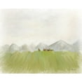 thumbnail image 2 of Murdock, Ramona 24x20 Gold Ornate Wood Framed with Double Matting Museum Art Print Titled - Hill Top Away, 2 of 4