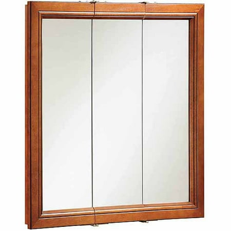 Design House 541391 Montclair Chestnut Glaze Triple Door Medicine Design House 541391 Montclair Chestnut Glaze Triple Door Medicine Cabinet Mirror With Solid Wood Frames