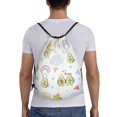 thumbnail image 2 of Bingfone Green Blue Avocado Drawstrings Backpacks Bags For Men Women Gym Drawstrings Bag, 2 of 9