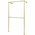 thumbnail image 3 of Fichiouy 2 Tiers Wall Mounted Clothes Rack Industrial Pipe Garment Display Rack for Bedroom Gold, 3 of 8