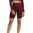 thumbnail image 2 of uublik Women's Shorts Butt Lift Stretch Bermuda Shorts Lounge Shorts for Women Wine S, 2 of 5