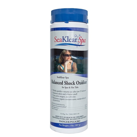 SeaKlear Spa 1140311 Hot Tub Chlorine-Free Balanced Shock Oxidizer - 2lb Bottle
