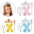 Tcwhniev Princess Belle Elsa Queen Wand Tiara Crown Costume Accessories