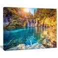 thumbnail image 1 of Design Art Turquoise Water And Sunny Beams Landscape Photo Canvas Art Print, 1 of 3