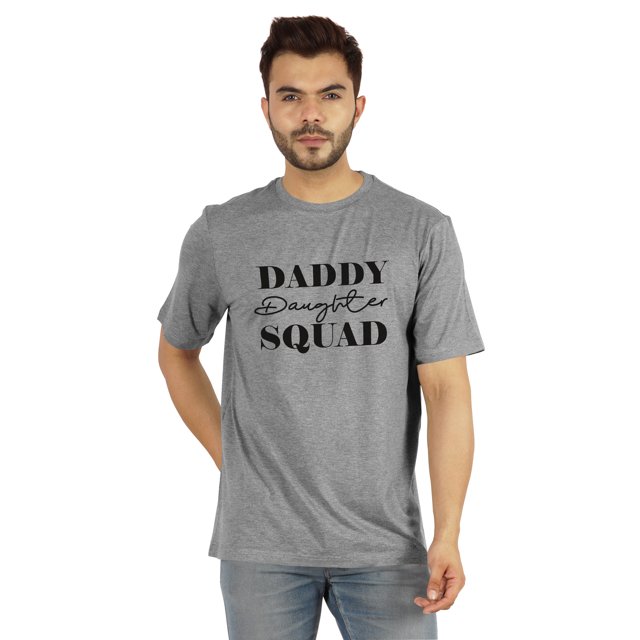 Inkmeso T-shirt Graphique Imprimé pour Hommes Daddy Daughter Squad€ T-shirt Col Rond Tee pour Pères / Papa