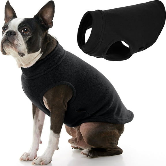 Gooby Stretch Fleece Vest - Black, 2X-Large - Warm Pullover Stretchable Soft Fleece For Dogs with Multiple Colors and Sizes Indoor and Outdoor Use