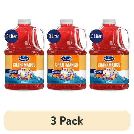 (3 pack) Ocean Spray® Cran-Mango™ Cranberry Mango Juice Drink, 101.4 fl oz Bottle