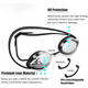 thumbnail image 3 of Gafas de natación, gafas de piscina sin fugas, protección UV, antivaho, longitud ajustable para hombres, mujeres y adultos (negro) brillar Electrónica, 3 of 5