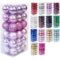 thumbnail image 1 of Bola de Navidad Bola de decoración de árbol de Navidad inastillable Adornos de bola de Navidad Bola de decoración de fiesta de boda de vacaciones 1.6 "(4 cm) Juego de 36 piezas (Bola de Navidad azul) Zhivalor WMZL-2248-6, 1 of 6
