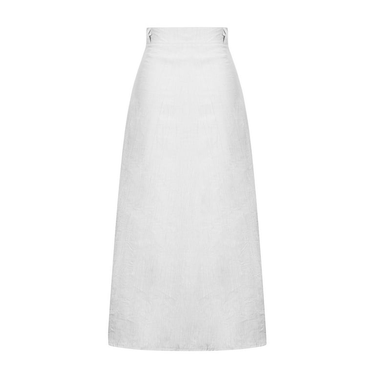 AKOEE Flowy Skirt for Women, Summer Maxi Skirt, Casual High Waist