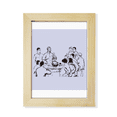 thumbnail image 1 of Chinese Red Educational Propaganda Senior Desktop Adorn Photo Frame Display Art Painting Wooden, 1 of 3