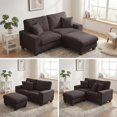 thumbnail image 7 of Poshby Storage Ottoman Coffee Table with Chenille Material, Solid Wood Leg for Living Room, Dark Gray, 7 of 7
