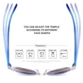 thumbnail image 4 of Gafas de Sol COLOSSEIN para Mujer, Azules, 100% UVA/UVB, 55 mm, 4 of 5