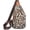 White, variant on Leopard Print Chest Bag for Women Letter Print Crossbody Sling Backpack with Wide Strap Multipurpose Fanny Daypack (leopard print)