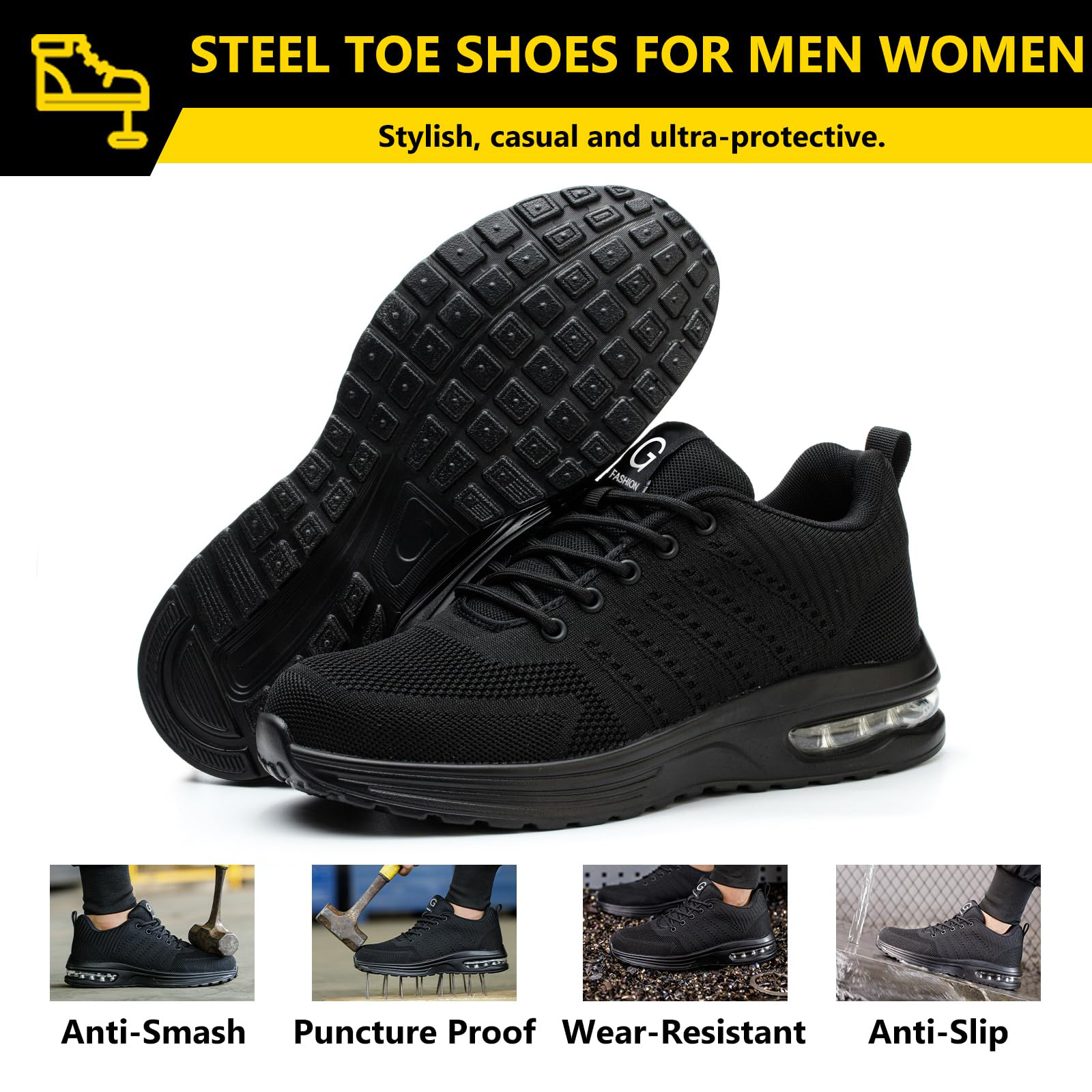 XQJ Steel Toe Anti-Puncture Slip-Resistant Safety Shoe photo 5