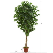 Nearly Natural 6 Ficus Artificial Tree, Green