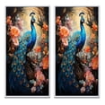 thumbnail image 2 of Designart "Luminous Peacock" Peacock Framed Wall Art Set Of 2 - Blue Animals Framed Canvas Set For Living Room Decor, 2 of 6