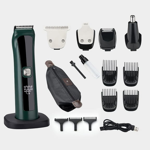 RKXQT Hair Clippers for Men, 4 in 1 Professional Electric Hair Trimmer Titanium Alloy Cutter Head Shaver Blade USB Fast Charing Styling Hair Clipper