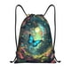 thumbnail image 1 of Fotbe Enchanted Forest Butterfly A Bolsa Mochila con Cordón Estampada, Bolsa de Gimnasio Deportiva, Bolsa Cinch, Bolsa con Cordón para Hombres y Mujeres-Small, 1 of 6