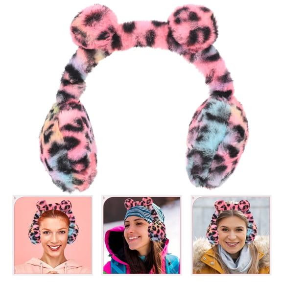 RENACLIPY Comfortable Pink Ear Warmer Foldable Winter Earmuff Portable Ear Protection Cover