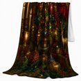 thumbnail image 2 of Festive Christmas Tree Ornaments Gifts Still Life Rich, Festive Holiday Scene, Warm Flannel Blanket for Living Room and Family Room, Art Lovers Christmas Gift, Festive Home Decor, 2 of 9